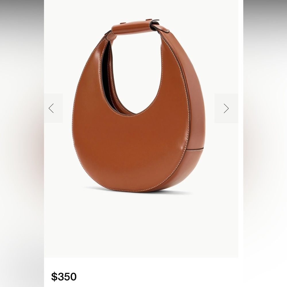 STAUD Raspberry Shoulder Moon Bag NWT - Picture 2 of 9